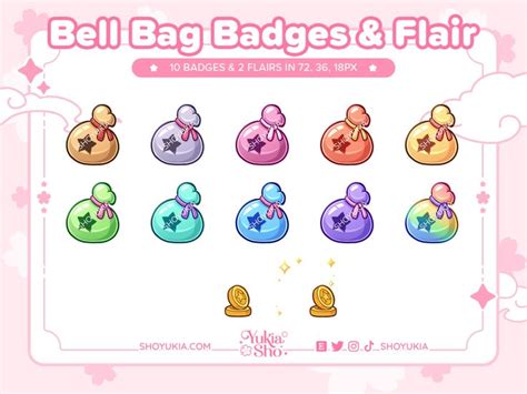 Ac Bell Bag Twitch Sub Badges Badge Flair Cheer Bit Badges Twitch