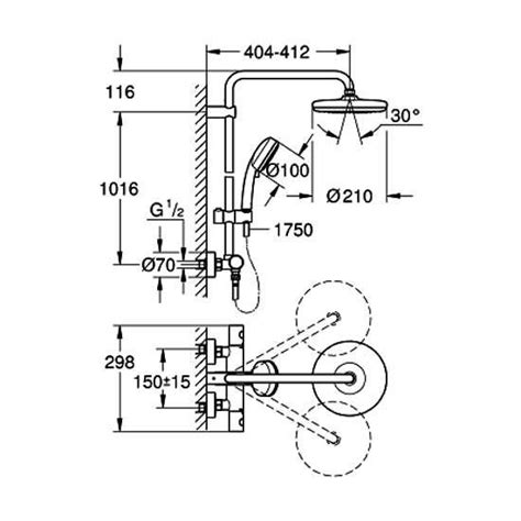 Rainshower Grohe New Tempesta Cosmopolitan With Thermostat For Wall