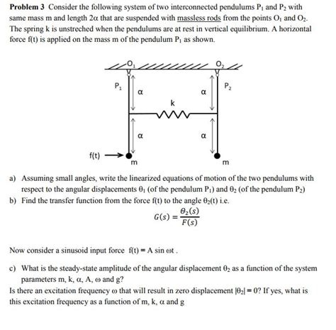 Solved Problem Consider The Following System Of Two Chegg