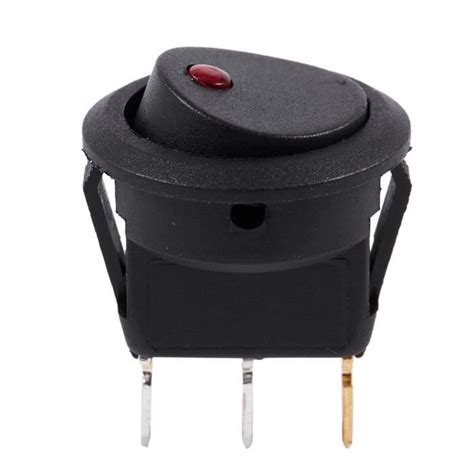 12V LED Interrupteur Inverseur Une Bascule RONDE Rocker ON OFF SPST