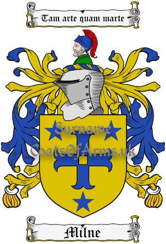 Milne (Scottish) Coat of Arms (Family Crest) PNG Image Download