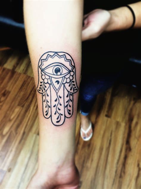 Hamsa tattoo. Evil eye tattoo. Forearm tattoo | Hamsa tattoo ...