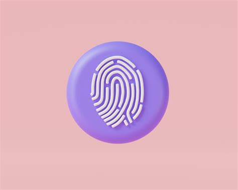 Prote O De Dados Impress O Digital Em Fundo Rosa Touch Id Cone