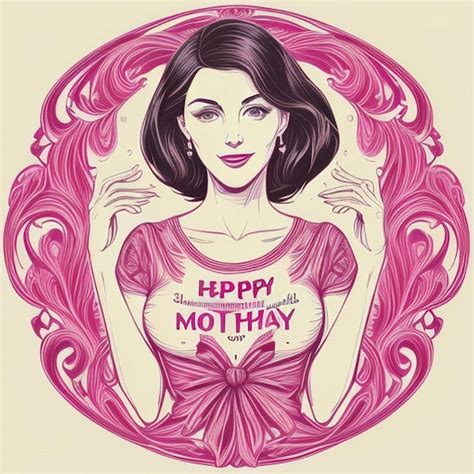 Premium Photo Elegant Typographical Tshirt Design Happy Mothers Day Illustration