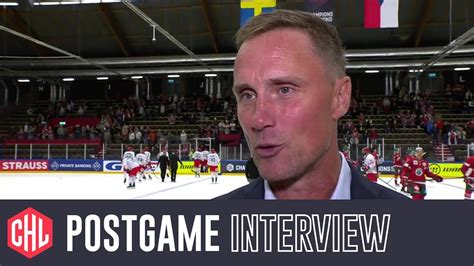 Postgame interviews Frölunda Gothenburg Mountfield HK YouTube