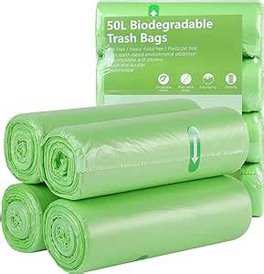 Lot de 4 rouleaux de sacs poubelle biodégradables pour déchets