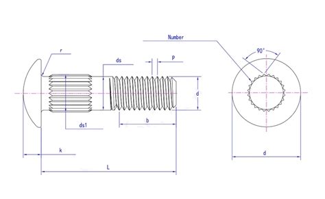 High Tension Guard Railway Large Round Head Short Square Ribbed Neck