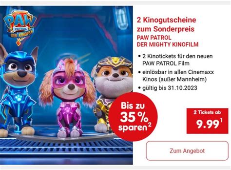 2 Kinotickets für den neuen PAW PATROL Film DER MIGHTY KINOFILM in