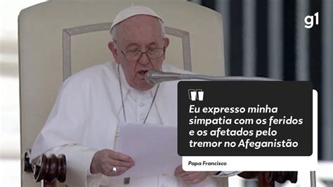 V Deo Papa Francisco Reza Pelas V Timas Do Terremoto No Afeganist O