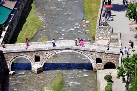 Stone Bridge Photographed from Above, Prizren Kosovo Editorial Stock ...