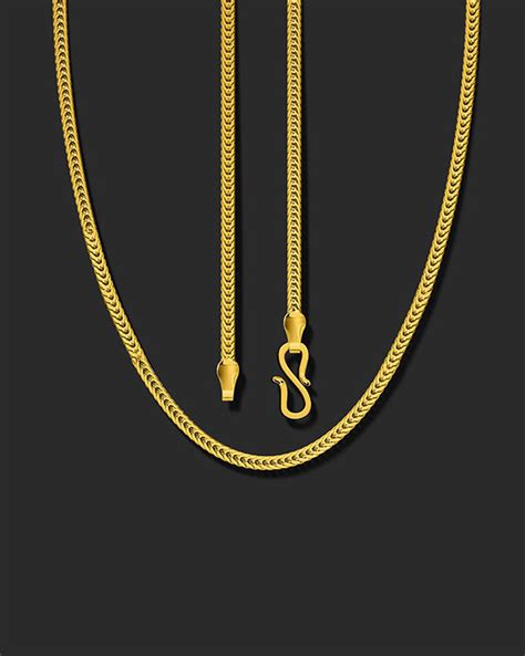 Buy Alluring 22kt Mc Vcn Gold Unisex Chain Online Caratlane