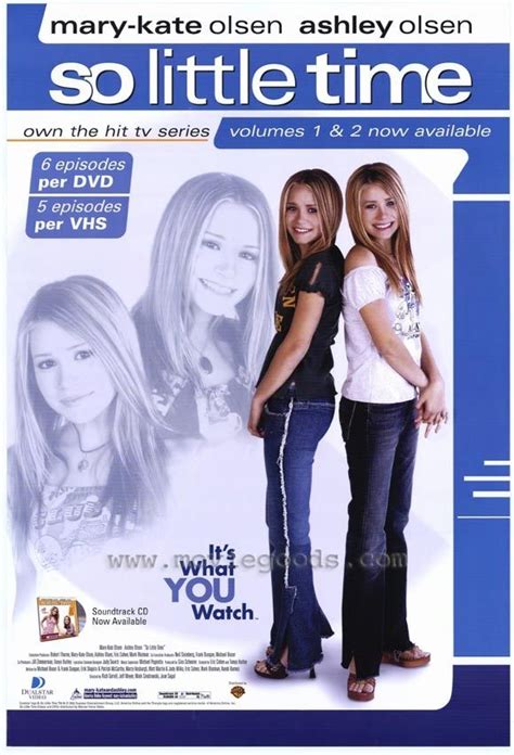 Mary-Kate & Ashley's TV show "So Little Time". Definitely a childhood favourite! The theme song ...