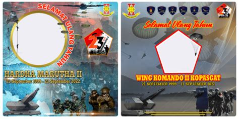 Ragam Twibbon HUT Wingko II Kopasgat Ke 23 Tahun 2022 Waca Berita