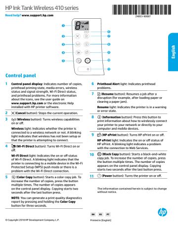 HP Ink Tank Wireless 415 Reference Guide | Manualzz