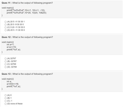 Solved Ques What Is The Output Of Following Program Chegg