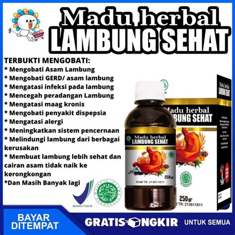 Madu Herbal Lambung Sehat 100 ORIGINAL Obat Herbal Mengatasi Masalah