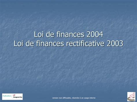 Loi De Finances 2004 Loi De Finances Rectificative Ppt Télécharger