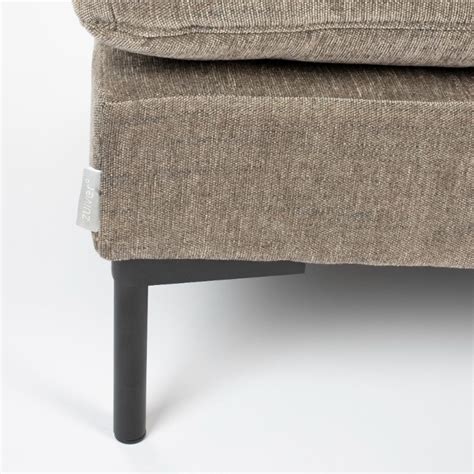 Pouf Taupe Contemporain En Tissu Sur Coup De C Ur Design