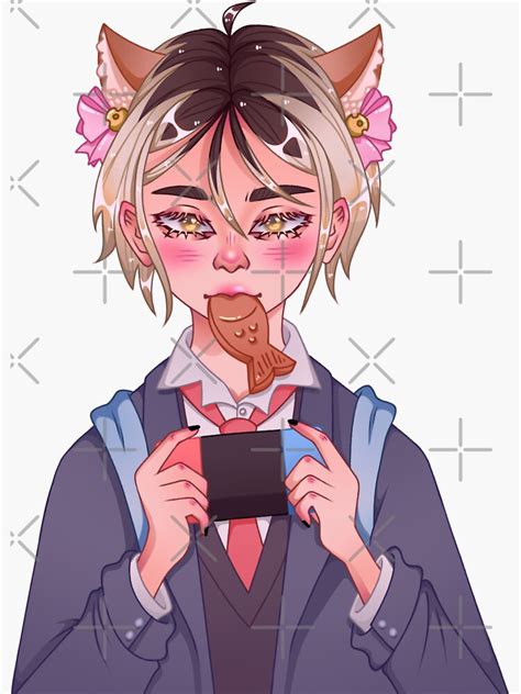 Cat Kenma Sticker For Sale By Gummieturtle Redbubble