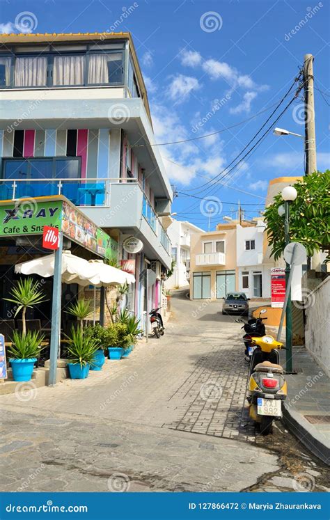 The Colourful Street In Kefalos On Kos Island In Greece Editorial