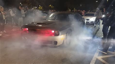 Mpire Uk Car Meet Dodge Hellcat Burnout Modified Cars Leaving Burnouts Youtube