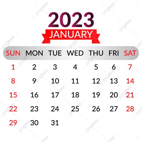 Gambar Kalender Bulan Januari 2023 Dengan Warna Hitam Dan Merah Januari 2023 Kalender 2023