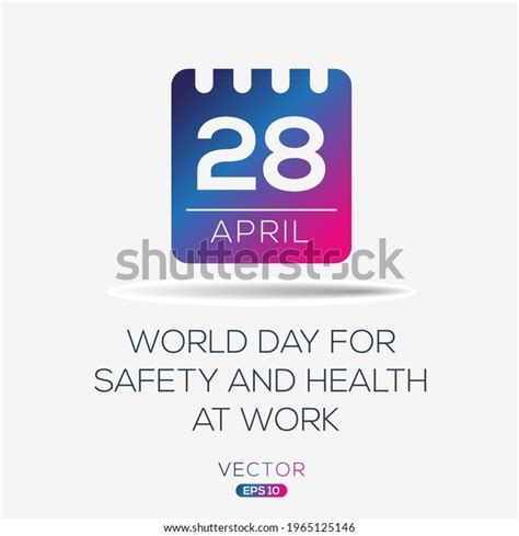 Creative Design World Day Safety Health Stock Vector Royalty Free