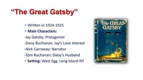 Literature The Great Gatsby PPT