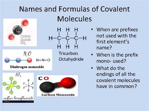 Covalent Structures Eq How Are The Chemical Formulas