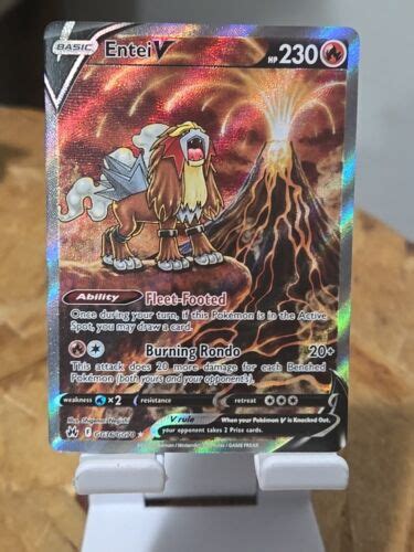 Pokemon Entei V Gg Gg Full Art Crown Zenith Gg Special