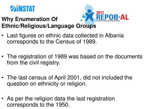 ENUMERATION OF ETHNIC/RELIGIOUS/LANGUAGE GROUPS CENSUS 2011 ALBANIA ...