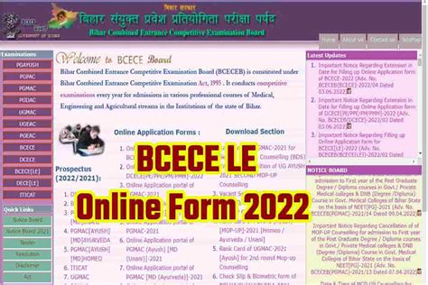 Bcece Le Online Form Application Form Notification Out Dates