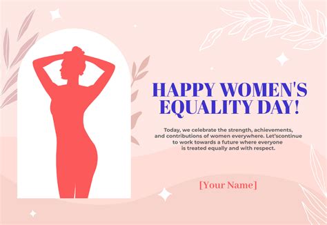 Free Womens Equality Day Card Template Edit Online And Download