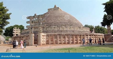 Sanchi Stupa Construido En El Siglo Xiii Ac Por Moryas Budhist Foto