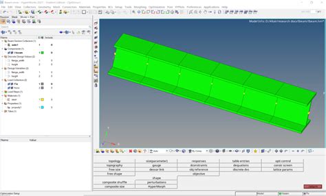 1d Beam Dimensionsize Optimization In Hyperwork Finite Element