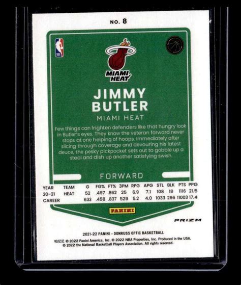 Jimmy Butler 2021 22 Panini Donruss Optic Holo Prizm 8 EBay