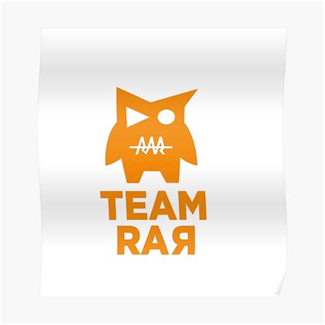 Team Rar Merch Teamrar Logo Poster For Sale By Parottershop Redbubble