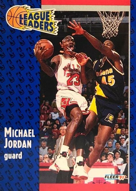 Michael Jordan 1991 Fleer 220 League Leaders Price Guide Sports Card