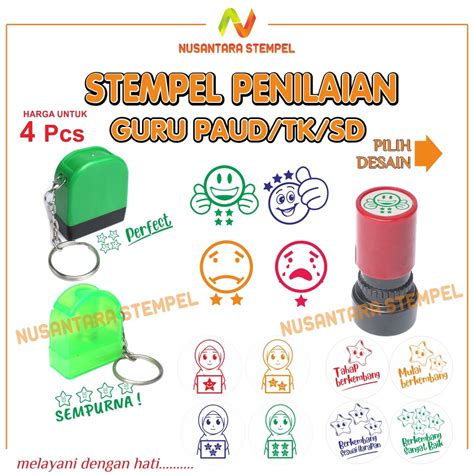 Jual ART B99D Stempel Nilai TK SD Paud Stampel Penilaian Guru Stamp