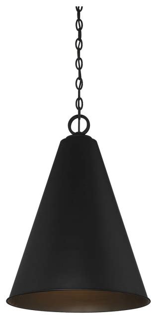 Savoy House Meridian 1 Light Pendant M70112mbk Matte Black Transitional Pendant Lighting