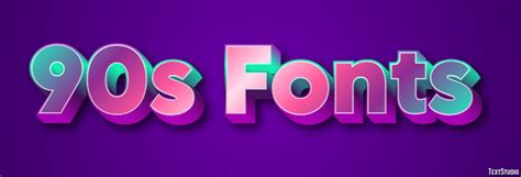 90s Fonts Text Effect And Logo Design Font