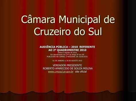 PPT Câmara Municipal de Cruzeiro do Sul PowerPoint Presentation free