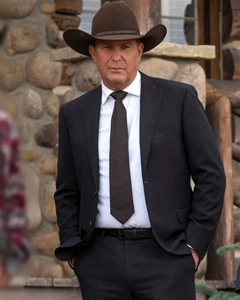 John Dutton Black Blazer Yellowstone Kevin Costner Black Blazer