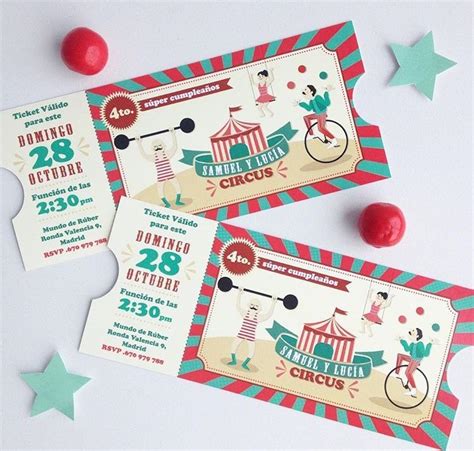 4 Vintage Circus Customizable Cards Artofit