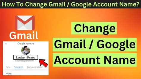 How To Change Gmail Account Name Change Gmail Name Gmail Account Ka