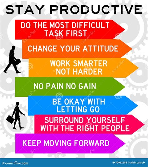 Stay productive stock illustration. Illustration of determination