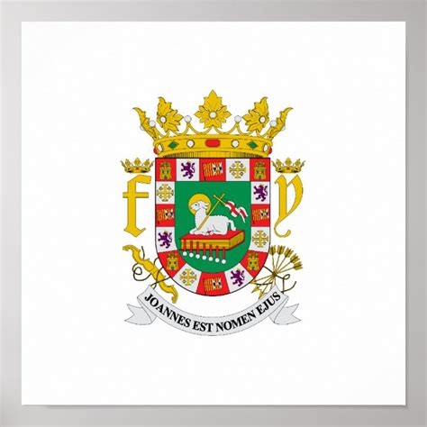 Puerto Rico Coat of Arms Poster | Zazzle