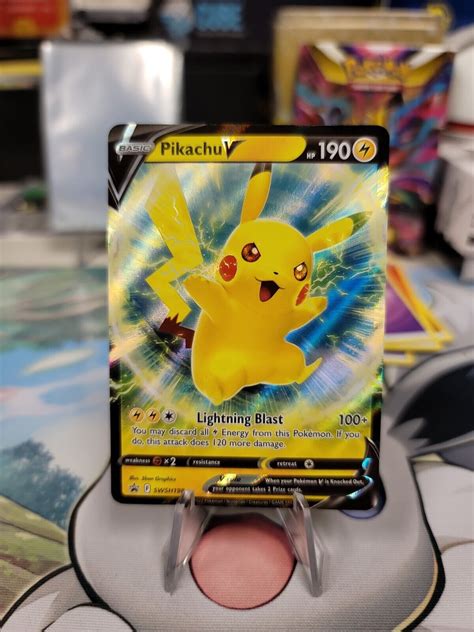 Mavin Pokémon TCG Pikachu V SWSH Black Star Promos SWSH198 Holo Promo