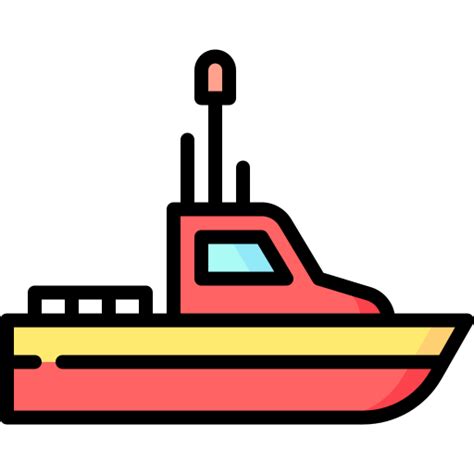 Rescue boat Special Lineal color icon