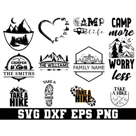 Camping Svg Bundle Camp Life Svg Funny Camping Svg Take A Hike Svg